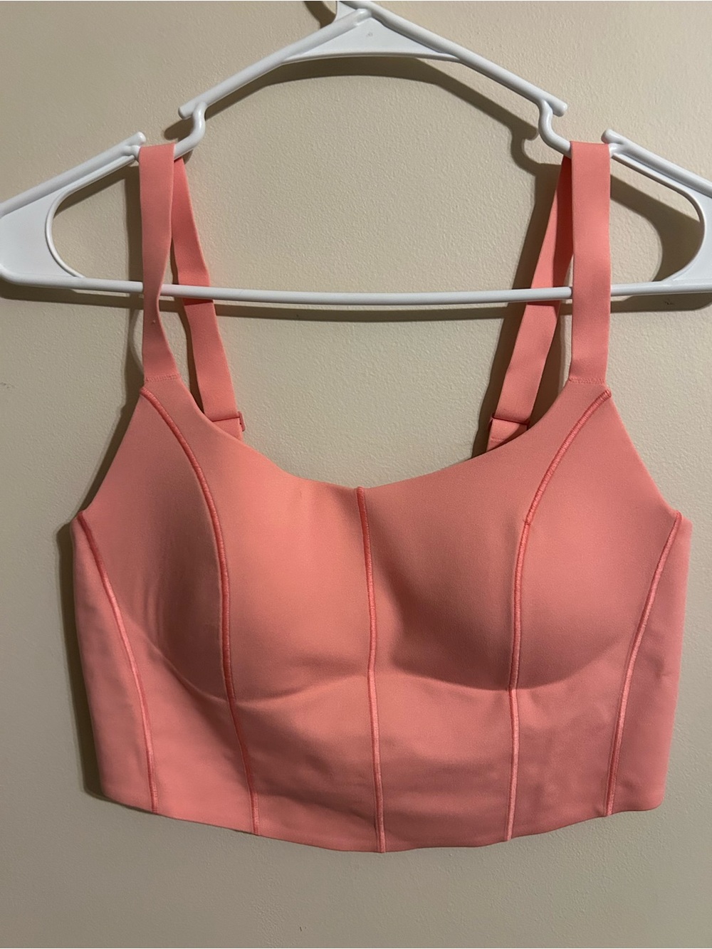 Coral Pink Structured corset bra top